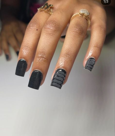 Black Short Nails, Black Nails Short, Black Acrylic Nails, Hard Nails, Short Square Acrylic Nails, Exotic Nails, Pearl Nails, Unique Acrylic Nails, Acrylic Nails Coffin Short