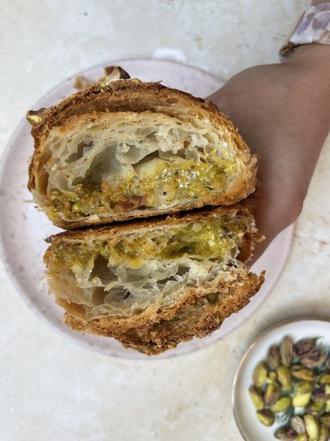 Easy Pistachio croissants — Truffle&Egg recipes Leftover Croissants, Pistachio Croissant, Caster Sugar, Orange Zest, Egg Recipes, 1 Egg, Pistachio, Truffles, Next Level