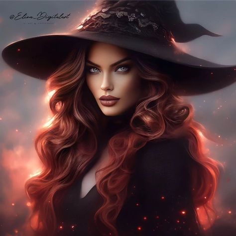 Elina Braun (@elina_digitalart) • Instagram photos and videos Autumn Witch, Witch Pictures, Evil Tattoos, Gothic Costume, Witchy Art, Which Witch, Fantasy Witch, Beautiful Witch, Bel Art