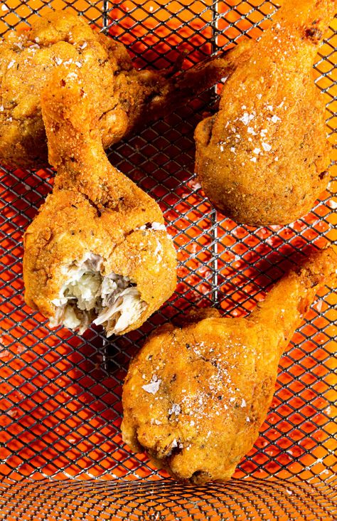 Southern-fried ‘Chicken’ Drumsticks | Vegan Recipes | Veganuary Vegan Kfc, Meatless Meat, Julien Solomita, Fried Chicken Drumsticks, Edgy Veg, Celery Salt, Vegan Meat, Vegan Chicken, Chicken Drumstick Recipes