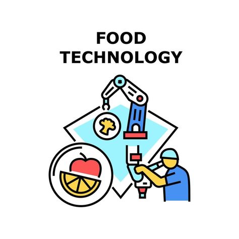 Food Technology Vector Concept Color Illustration Food Engineering Aesthetic, Food Technologist Aesthetic, Food Technology Aesthetic, Food Technologist, Food Engineering, Desert Food, Association Logo, Technology Vector, Technology Posters