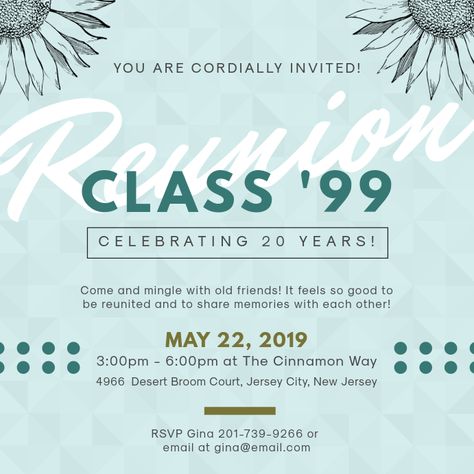 School Invitation Card, End Of School Year Party, Reunion Poster, Class Reunion Invitations, Alumni Reunion, Reunion Invitation, College Reunion, End Of Year Party, Reunion Invitations