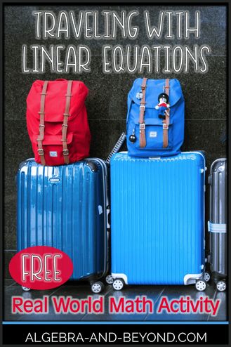 Students have fun learning about linear equations through frequent flyer miles. A real world project for algebra students to make connections. Geometry Classroom, Teaching Subtraction, High School Math Classroom, High School Math Teacher, Teaching Algebra, Math 8, School Algebra, Algebra Activities, Middle School Math Classroom