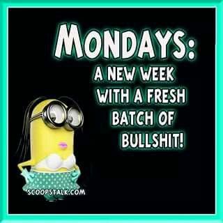 . Monday Sucks Humor, Day And Night Quotes, Funny Good Night Quotes, Monday Sucks, Text Stickers, Morning Quotes For Friends, Funny Day Quotes, I Hate Mondays, Minion Jokes