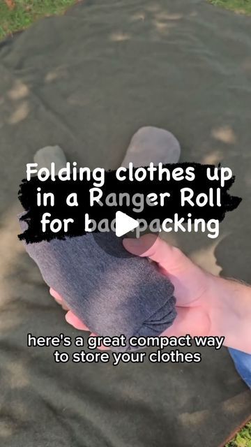 Camping || Hiking || Outdoor Survival on Instagram: "Folding clothes up in a Ranger Roll for backpacking

Drop a 💚 if you enjoyed the video

Follow us @camfleeoutdoors for regular camping and koutdoor content!

🎥 Credits - @woodsboundoutdoors 

.

.

.

.

#nationalpark #mountains #hikingday #mountainlake #topofthemountain #hikemoreworryless #hack #hikingtrip #viralvideos #viral #outdoors #adventure #survival #hacks #flashlight d" Ranger Roll, Festival Tips, Survival Hacks, Folding Clothes, Outdoor Survival, Mountain Lake, Mountain Top, Car Camping, Camping Hiking