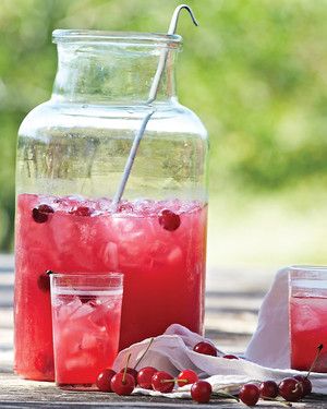 Sour Cherry Lemonade Sour Cherry Recipes, Good Lemonade Recipe, Cherry Lemonade, Best Lemonade, Sour Cherries, Cherry Syrup, Martha Stewart Recipes, Cherry Recipes, Milk Shakes