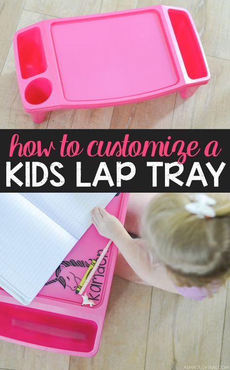 Lap Tray Diy Ideas, Diy Lap Tray, Lap Desk For Kids, Desk For Kids, Diy Gifts For Christmas, Lap Table, Vinyl Board, Disney Surprise, Travel Tray