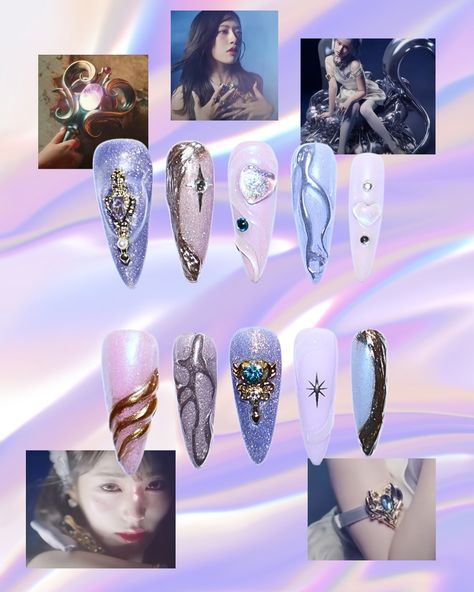 Sparkle like a star at IVE’s concert with these ACCENDIO-inspired nails✨ Ive Nails Kpop, Wonyoung Nails, Kpop Inspired Nails, Kikay Kit, Kpop Nails, Concert Nails, Types Of, Maroon Nails, Inspired Nails