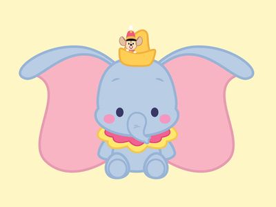 Dumbo by Jerrod Maruyama | Dribbble Dumbo Drawing, Jerrod Maruyama, Baby Dumbo, Disney Doodles, Disney Cuties, Kawaii Disney, Cute Disney Drawings, Bumbo, Karakter Disney