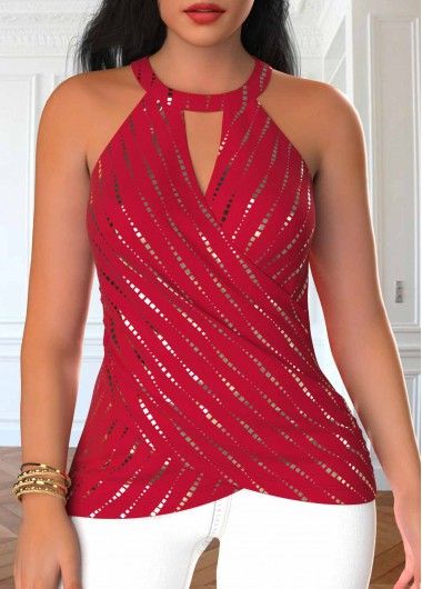 Color:Red;Size:XXL;Package Contents:1 X Tank Top;Style:Casual; Party Style Outfit, 80s Fashion Party, Compression Shapewear, Summer Fashion Dresses Casual, Blue Chiffon Dresses, Flatter Stomach, Crochet Romper, Plus Size Blazer, Classic Style Outfits