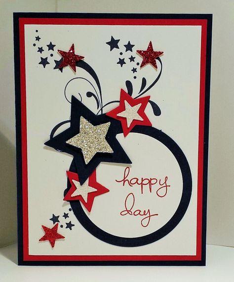 SU! Be the Star, Everything Eleanor and Endless Birthday Wishes stamp sets Military Cards, Crafts Animals, Red White And Blue Stars, Grad Cards, Masculine Birthday Cards, Star Cards, Red Accessories, Birthday Cards For Men, Whisper White