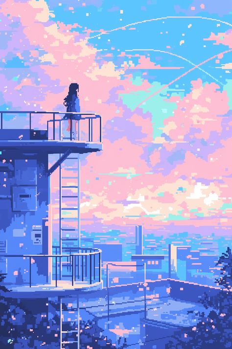 Pixel Art Background Aesthetic, Citypop Art, Art Background Aesthetic, Relaxing Wallpapers, Lofi Vibes, Lofi Aesthetic, Neon Museum, Cool Pixel Art, Game Logo Design