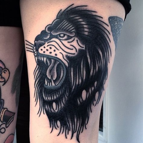 Lion Tattoo Girls, Lion And Rose Tattoo, Simple Lion Tattoo, Traditional Lion Tattoo, Lion And Lioness Tattoo, Female Lion Tattoo, Lion Shoulder Tattoo, Lion Hand Tattoo, Headdress Tattoo