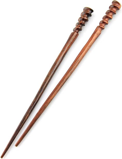 Chopstick Accessories, Chopstick Hair, Thick Curly Hair, Vintage Hair Accessories, Straight Pins, Japanese Geisha, Hair Stick, Woodworking Ideas, Hair Sticks