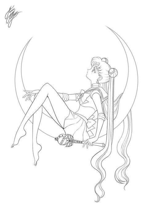 Sailor Moon Coloring Pages, Moon Coloring Pages, Sailor Moon Tattoo, Anime Lineart, Sailor Moon Aesthetic, Sailor Moon Manga, Sailor Moon Wallpaper, Moon Drawing, Sailor Moon Art