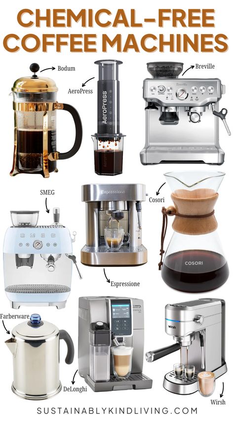 chemical free coffee makers Caraway Cookware, Non Toxic Kitchen, Non Toxic Food, Stainless Steel Coffee Maker, Non Toxic Cookware, Non Toxic Living, Coffee Maker Machine, Coffee Blog, Toxic Foods