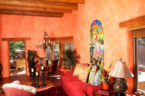 Mexican House Interior, Mexican Style Living Room, Mexican Room, Mexican Home Interior, Mexican Living Room, Mexican Home Design, Spanish Living Room, Mexican Style Decor, Mexican Interior Design