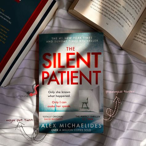 aesthetic books 
books aesthetic
the silent patient book
thriller books
suspense novels
books in sunset
books
booktok books
silent patient book aesthetic
booktok aesthetic
books Alex Michaelides, The Silent Patient, A Little Life Book, Best Books For Teens, Romcom Books, Unsolved Mystery, Cozy Mystery Book, Empowering Books, Books You Should Read