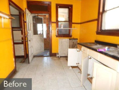 Check Out Before/After Pix Of Award-Winning Albany Park Bungalow Rehabs - Albany Park - Chicago - DNAinfo Chicago Bungalow Interior, Chicago Bungalow, Window Restoration, Bungalow Interiors, Bungalow Interior, Built In Buffet, Albany Park, Room Focal Point, Vintage Art Glass