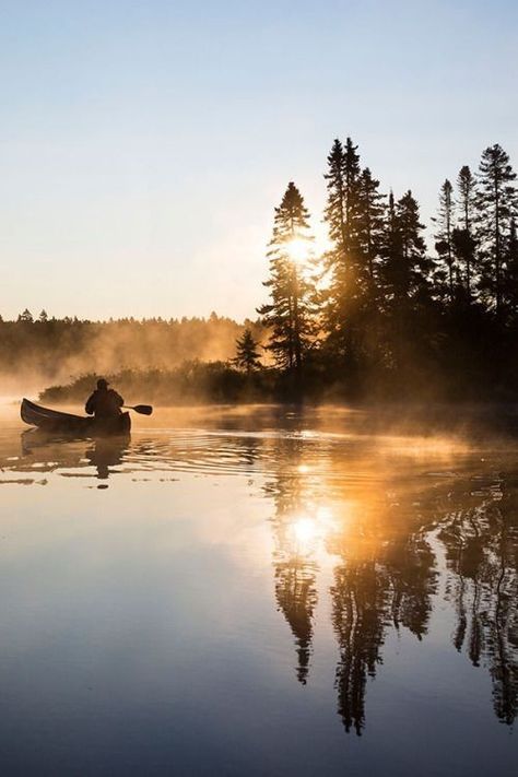 🌸🍀🌸 Tom Robinson, Misty Sunrise, Image Nature, Canoe And Kayak, The Wilderness, Canada Travel, Lonely Planet, Beautiful World, The Great Outdoors