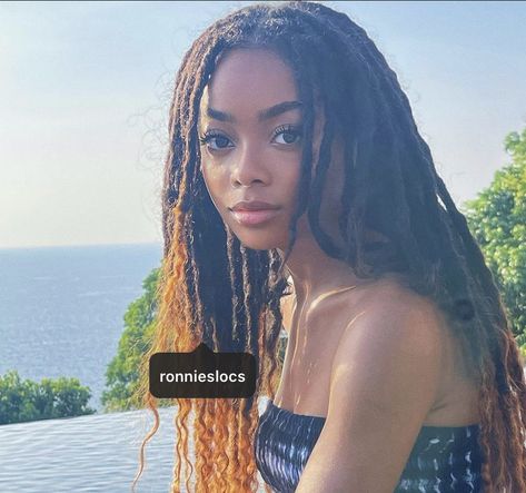 Skai Jackson Aesthetic, Faux Locs Long, Sky Jackson, Soul Glow, Boho Locs, Skai Jackson, Twists Locs, Protective Hairstyles For Natural Hair