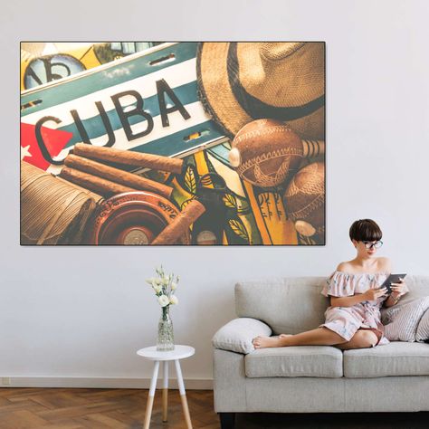 Cuban Pride Wall Art will decorate your living room walls with a Caribbean touch. This stunning Cuban-inspired art print will last for years to come without looking worn or faded.