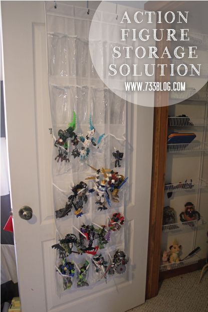 Action Figure Storage #Organize #Organizing #Organization Figure Organization, Action Figure Storage, Figure Storage, Mothers Of Boys, Door Shoe Organizer, Cord Organizer, Boys Rooms, Boy Stuff, Organization Inspiration