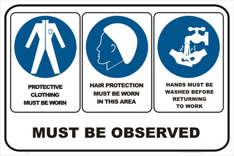 PPE Kitchen signs. Combined Mandatory Safety Signs.  Make the rules of your kitchen clear. We also have chopping board colour signs. Road And Traffic Signs, Food Safety Posters, Mothers Day Songs, Wash Hands Sign, Reflective Sign, National Safety, Kitchen Safety, Site Sign, Safety Posters