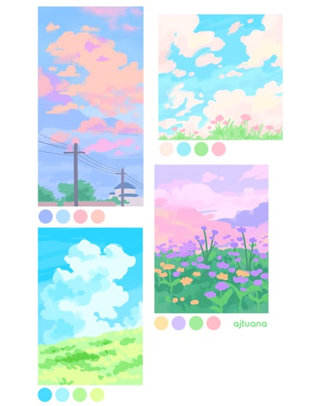 Pastel Skies, Concept Art Tutorial, Color Palette Challenge, Color Schemes Colour Palettes, Palette Art, Pastel Sky, Pastel Colour Palette, Sky Color, Color Palette Design