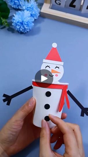 5.1K views · 105 reactions | How to make a snowman with paper cups for Christmas #craft #diycrafts #diy #crafts #crafting | Craft Home | Craft Home · Original audio Cup Snowman, Snowman Cups, Paper Cup Crafts, Make A Snowman, Diy Snowman, Craft Home, Cup Crafts, Craft Tutorial, Paper Cups