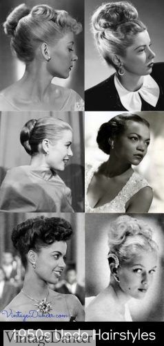 1950s Updo Hairstyles, Vintage Wedding Hair Updo, Hair Evening Styles, 1950s Updo, 1950s Hairstyles For Long Hair, 1950’s Hairstyles, 1950 Hairstyles, 1950’s Hair, Updo Hairstyles For Long Hair