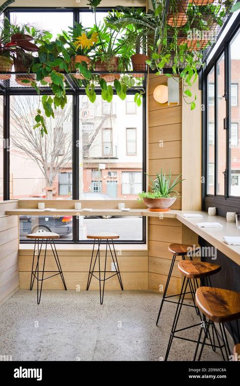 Llama Inn restaurant window seating, Brooklyn, New York Stock Photo - Alamy Restaurant Window, Window Seating, Deli Cafe, Bar Bench, Cafe Window, Window Bars, Cafe Seating, At Restaurant, Window Benches