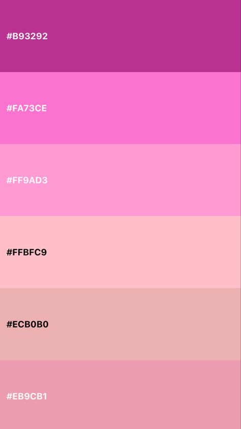 Bubblegum Color Palette, Fuentes Canva, Bubblegum Color, Create Color Palette, Pantone Colour Palettes, Color Mixing Chart, Color Design Inspiration, Hex Color Palette, Pink Palette