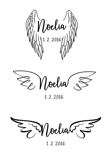 Name Tattoo With Wings, Angel Wings With Name Tattoo, Name With Angel Wings Tattoo, Memorial Name Tattoos, In Loving Memory Tattoos Best Friends, Name With Wings Tattoo, Remberance Tattoo, Different Types Of Tattoos, Small Name Tattoo