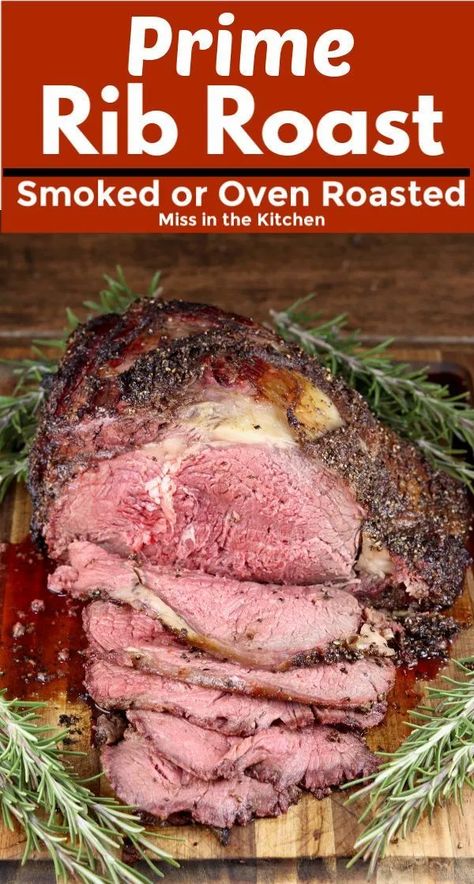 Easy recipe for delicious Prime Rib with a simple garlic rub. Step by step instructions for the grill or oven roasting for tender, juicy melt in your mouth prime rib roast. Prime Rib Roast Recipe Ovens, Boneless Prime Rib Recipe, Easy Prime Rib, Grilled Prime Rib, Italian Accent, Prime Rib Roast Recipe, Boneless Ribs, Cooking Prime Rib, Rib Roast Recipe