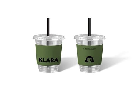 Klara Cafe Logo Ideas, Matcha Shop, Charcoal Bar, Collateral Design, Diy Eyelash Extensions, Cafe Logo, Coffee Shop Design, Juice Bar, Design Jobs