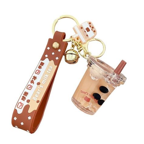 Boba Key Chain, Mini Boba Keychain, Keychains Boba, Cute Packing List, Milk Keychain, Drink Keychain, Boba Keychain, Liquid Keychain, Floating Car