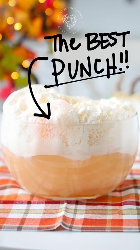 Orange creamsicle punch with ice cream! Everyone loves this!! Creamsicle Punch Recipe, Orange Creamsicle Punch, Punch With Vanilla Ice Cream, Dreamsicle Punch, Ice Cream Punch Recipes, Creamsicle Punch, Punch With Ice Cream, Ice Cream Punch, Wedding Punch