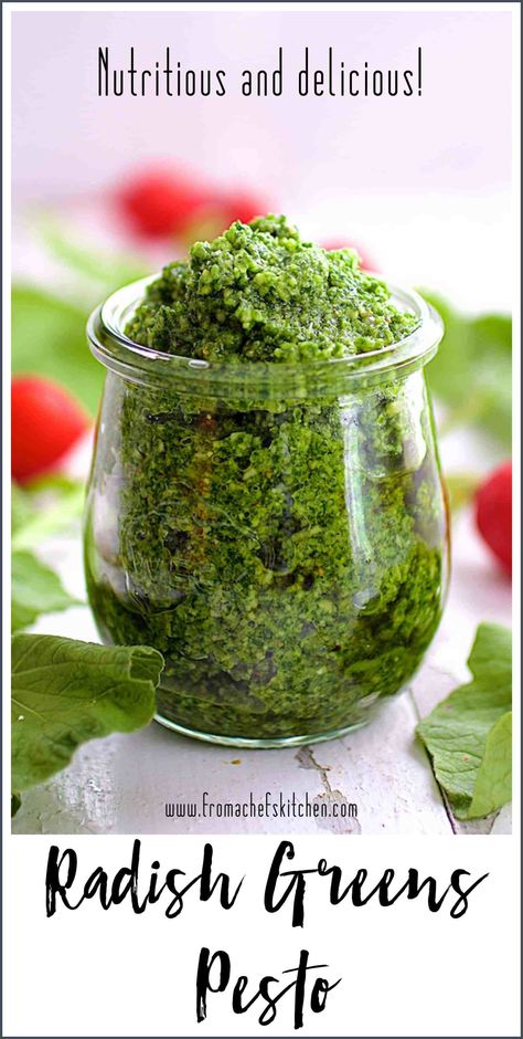 Radish Pesto, Radish Tops, Radish Greens, Radish Recipes, Green Pesto, Csa Recipes, How To Make Pesto, Marinade Recipes, Pesto Recipe