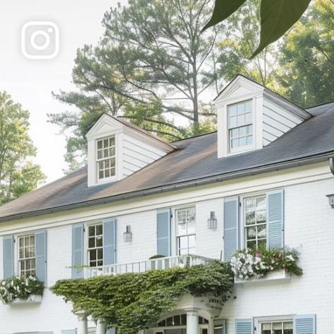 9,959 likes, 64 comments - harborbluehouse on April 22, 2024: "The home of (everyone’s) dreams 💙🤍 That garden… those shutters… Happy Monday, friends! Render courtesy of @old_line_home by Rachel #chinoiserie #blueandwhiteamour #grandmillennial #ltkhome #interior #interiordesign #interiordecor #blue #chinoiserie #preppy #newengland #architecture #design #designinspiration #coastalgrandmother #chintz #kitchen #ltk #ltkunder50 #ltkunder100 #ltksalealert #harborbluehouse #nantucket #coastal #co White Colonial Blue Shutters, White House With Navy Shutters, Blue Shutters White House, White House With Porch, White House Blue Shutters, Light Blue Shutters, White House With Blue Shutters, English Style House, French Coastal