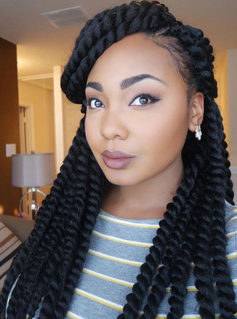 Crochet Afro, Crochet Senegalese Twist, Senegalese Twist Hairstyles, Marley Hair, Crochet Twist, Crochet Braid Styles, Braid Patterns, Braids Hairstyles Pictures, Crochet Braids Hairstyles