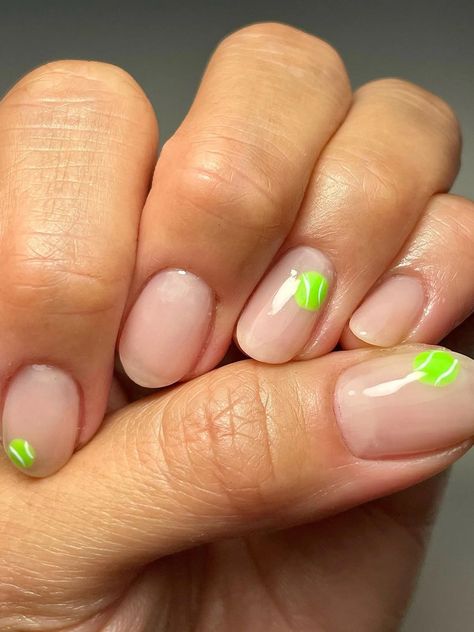 Game, Set, Manicure: The Best Tennis-Themed Nails To Try This Summer | Vogue Tennis Nails, Strawberry Nail Art, Katie Boulter, Beauty Rules, Statement Nail, Tennis Tournament, Spin Out, Cute Gel Nails, Party Nails