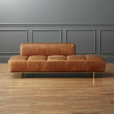 Discover cozy modern sofas. Featuring clean lines, plush pillows and sturdy construction, our modern high-quality couches make it easy to kick back in style. Cognac Leather Sofa, Leather Daybed, Modern Sleeper Sofa, Daybed Sofa, Leather Couch, Decoration Inspiration, Home Office Design, Sleeper Sofa, Modern Sofa