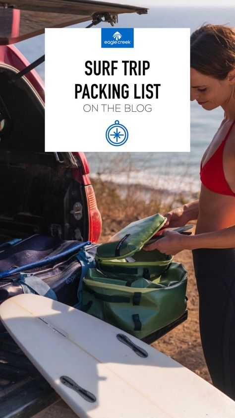 Surf Trip Packing List, Trip Packing List, Hide Money, Trip Packing, Mexico Trip, Surf Club, Surf Camp, Surf Gear, Trip Essentials