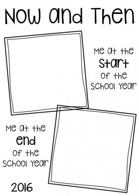 Use this template to remember what students looked like at the start of the school year and at the end of the school year. Start Of School Year Ideas Kindergarten, Before And Now Preschool Activities, Then And Now Template, Preschool Student Of The Week, Preschool Last Day Of School Craft, Beginning Of The Year Activities For Preschool, Preschool End Of Year Memory Book, Beginning Of The School Year Preschool, End Of Preschool Crafts