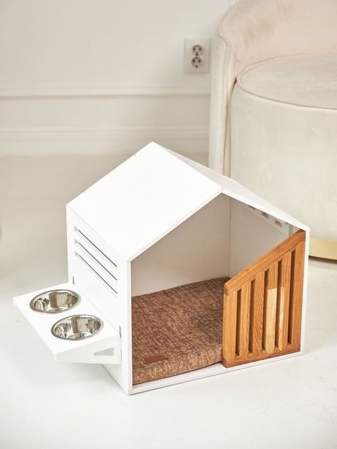 Dog Houses For Big Dogs, Outdoor Dog Houses, Easy Dog House, Dog House Ideas, Cat House Indoor, Dog House Outdoor, Indoor Cat House, Dog Bedroom, Puppy Room