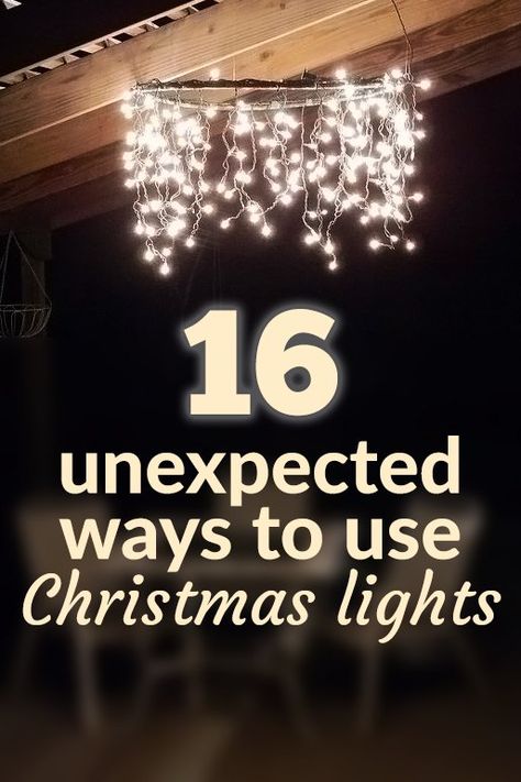 16 Unexpected Ways to Use Christmas Lights This Summer Diy Christmas Lights, Christmas Light Installation, Hanging Christmas Lights, Lights Ideas, Lights Hanging, Xmas Lights, Outdoor Christmas Lights, Decorating With Christmas Lights, Patio Lighting