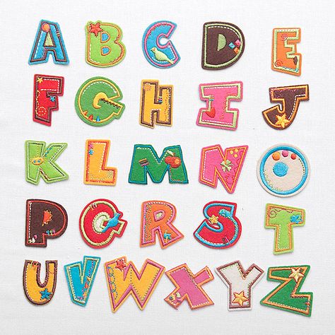 New high quality alphabet height around 3-4cm design iron on parches bordados sewing embroidery patches for clothing diy patche Letters Journal Stickers, Letters For Collage, Patches Aesthetic, Scrapbooking Letters, Alphabet Scrapbook, Canva Letters, Sewing Letters, Patchwork Letters, Letter Journal