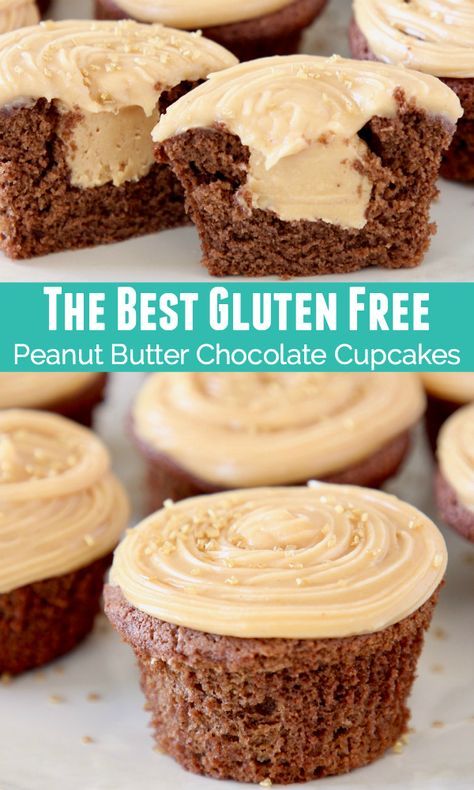 Gluten Free Chocolate Cupcakes, Cookies Gluten Free, Gluten Free Cupcakes, Gluten Free Peanut Butter, Best Gluten Free, Cupcake Recipes Chocolate, Gluten Free Sweet, Gluten Free Dairy Free Recipes, Gluten Free Sweets