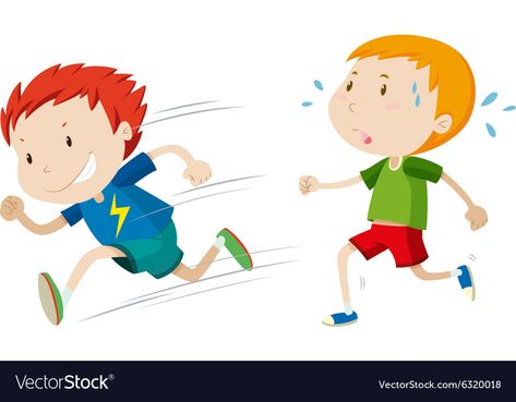 Fast runner and slow runner Royalty Free Vector Image Opposites For Kids, Opposites Preschool, Ingles Kids, English Opposite Words, Opposite Words, Fast And Slow, English Lessons For Kids, Toddler Learning Activities, Learning And Development